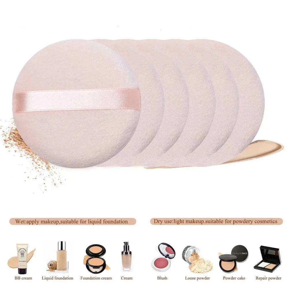 Professional Makeup Tools Cosmetic Round Body Face Loose Pink Powder